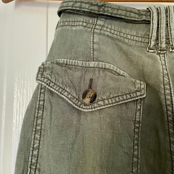 American Eagle Outfitters Olive Green Tie Cargo Pants | Size 4 - Picture 3 of 8